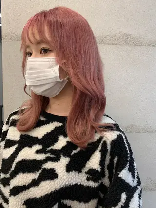 ミディアム カラー 透明感カラー✂︎ /縮毛矯正/YUKAのヘアスタイル