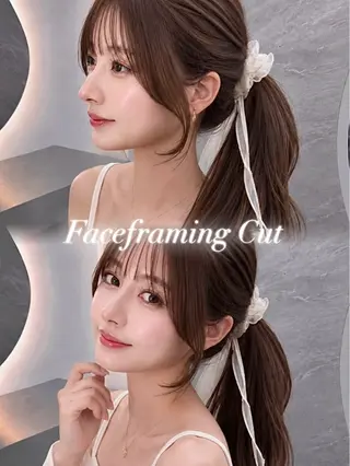 セミロング カラー ヘアアレンジ 🖤kana韓国ヘア 艶髪カラー特化🖤のヘアスタイル