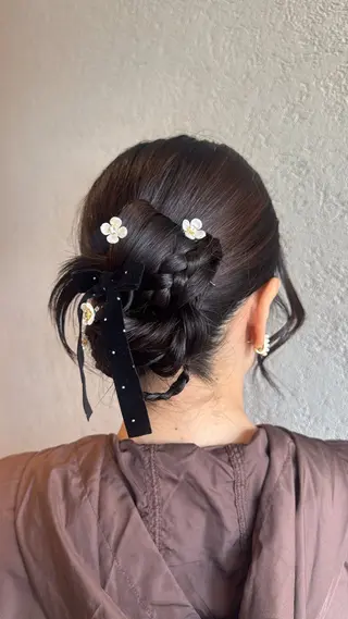 ヘアアレンジ ゆあ/ 暖色カラー/アレンジのヘアスタイル
