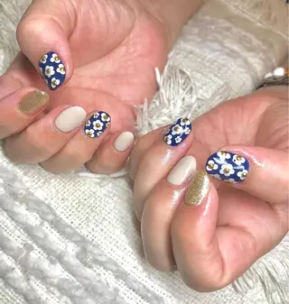 ショート カラー パーマ ヘアアレンジ メンズ ネイル マツエク・マツパ el. by Aoのネイルデザイン