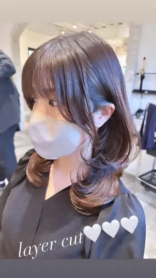 ミディアム つくば 【Ciqi】 あくつのヘアスタイル