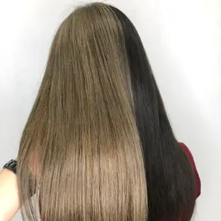 ロング カラー 縮毛矯正/ワンカラー モデル募集🫧羽夏のヘアスタイル