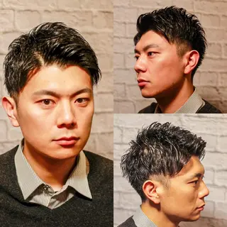 ショート カラー パーマ メンズ 【メンズパーマ/フェ ード特化】小野田悠希のヘアスタイル