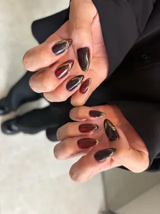 ネイル Mai :矢場町 ニュアンス🌿アートのネイルデザイン