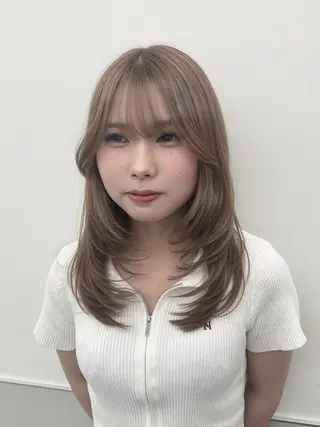 セミロング カラー 初めてでも安心🌟 newi町田✂のヘアスタイル