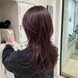 ロング 【くびれウルフ/ レイヤー】🖤ゆまののヘアスタイル