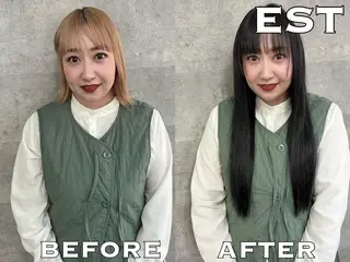 ロング メンズ ヘアアレンジ カラー エクステ MORI エクステMARIKAのヘアスタイル