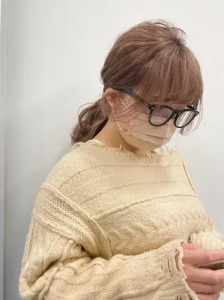 ロング カラー ヘアアレンジ 艶カラー/ケアカラー /韓国ヘア/ヒビキのヘアスタイル