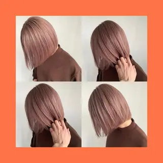 ミディアム カラー ✨艶ブリーチカラー ✨四ノ宮裕己のヘアスタイル