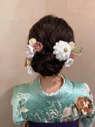 セミロング ヘアアレンジ まとまるボブ🌼 アレンジ🌼鴨下穂香のヘアスタイル