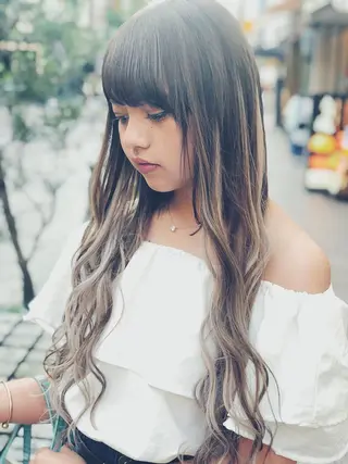 セミロング カラー ヘアアレンジ BREK 袋井店のヘアスタイル