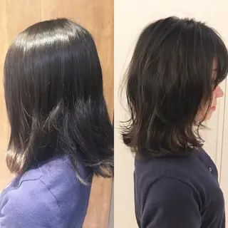 ミディアム Bonheur umedaのヘアスタイル
