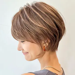 ショート 朝ラク/大人ショート /銀座/若狭真央のヘアスタイル