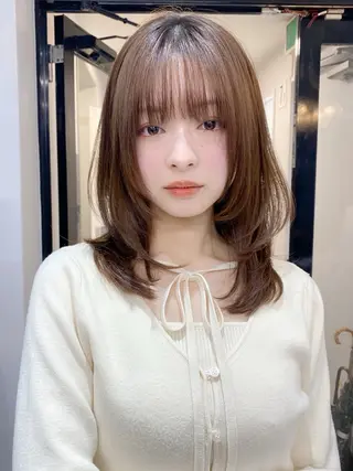 セミロング カラー レイヤー×髪質改善✨ 渋谷/佐藤侑哉のヘアスタイル