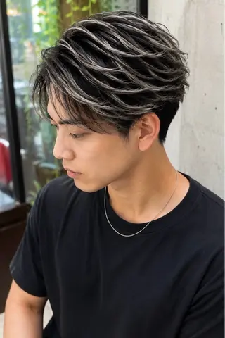 カラー メンズ 菅野谷 琉那のヘアスタイル