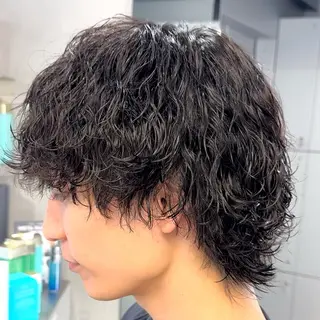セミロング パーマ ヘアアレンジ メンズ fifth 石川 凪のヘアスタイル