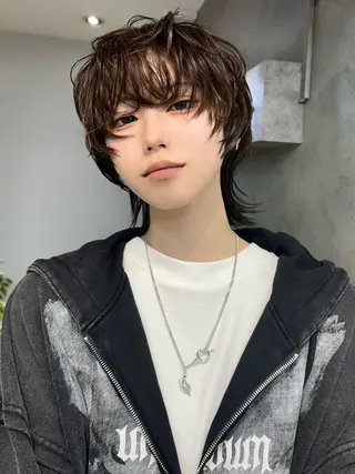 カラー パーマ ヘアアレンジ メンズ 渋谷  中性ヘア あかりのヘアスタイル