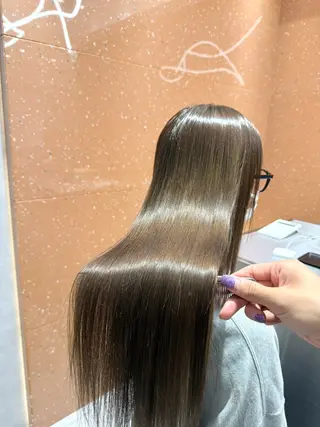 ロング カラー パーマ ヘアアレンジ 縮毛矯正/髪質改善/ ブリーチ毛/木元渓太のヘアスタイル