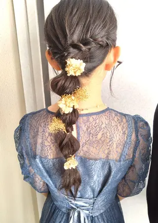 ロング ヘアアレンジ Hair&Make  Delight*のヘアスタイル