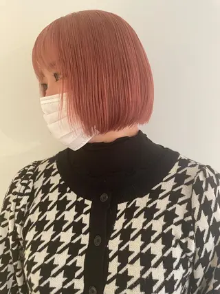 カラー ブリーチカラー🎀 韓国風/寺門美優のヘアスタイル