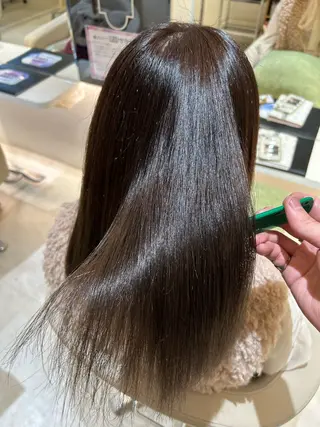 ロング 髪質改善・縮毛矯正 濱　泰賀のヘアスタイル