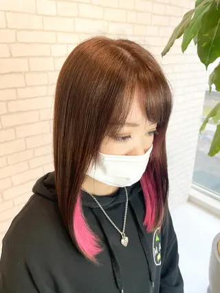 セミロング カラー AMITYメンズ特化 ASUMIのヘアスタイル