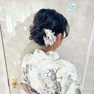 ミディアム ヘアアレンジ あみ/暗髪オリ ーブ特化🍃髪質改善のヘアスタイル