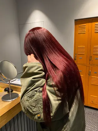 ロング カラー ヘアアレンジ レイヤーカット パーマ/髪質改善のヘアスタイル