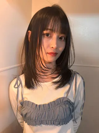 ミディアム kii /天神/ ナチュラル/yukaのヘアスタイル