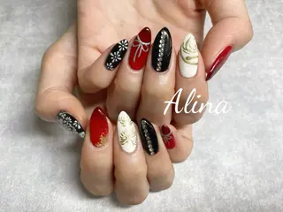 セミロング メンズ 池袋Alina エリナのネイルデザイン