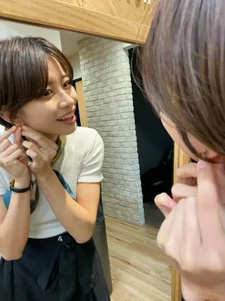 ショート カラー パーマ ヘアアレンジ ✨艶髪✨ 奈須晴香のヘアスタイル