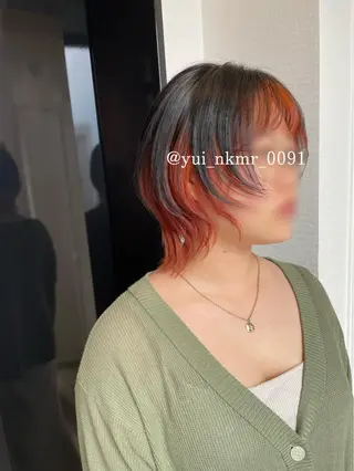 ショート カラー YUI/ ブリーチカラー🌷のヘアスタイル