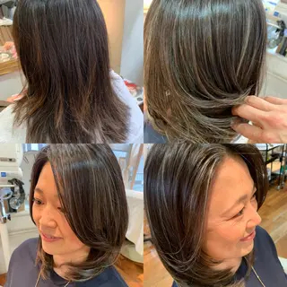 セミロング カラー k Toshieのヘアスタイル
