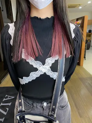 セミロング カラー ブリーチカラー🫧 森　凪沙のヘアスタイル