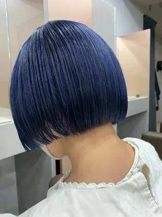 ショート カラー ボブパーマコテ巻き風 パーマNo1深江秀平のヘアスタイル