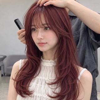 セミロング Ami/赤髪🎀 /レイヤーカットのヘアスタイル