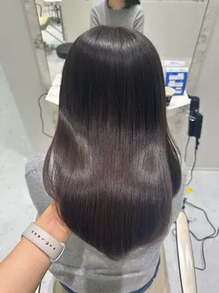 セミロング カラー 韓国レイヤー✨ yasuko銀座のヘアスタイル