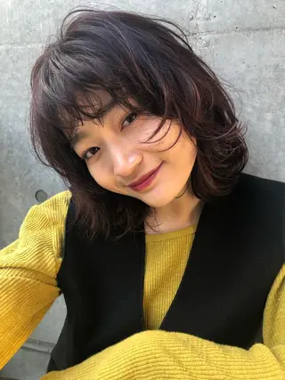 レイヤーカット/ ハイライト　千咲季のヘアスタイル