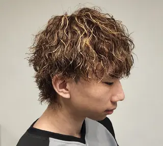 カラー メンズ パーマ ショート 【イケメン風パーマ】 SHOFYのヘアスタイル