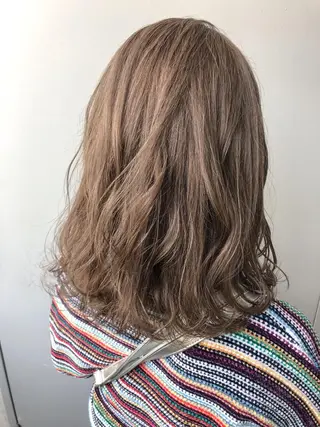 セミロング カラー パーマ ヘアアレンジ メンズ キッズ ネイル マツエク・マツパ 当日予約⭕️ Rene’のヘアスタイル