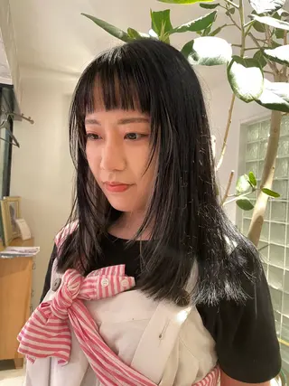 ミディアム カラー 透け感color/ SUのヘアスタイル