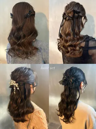 ロング ヘアアレンジ 佐伯 桃のヘアスタイル