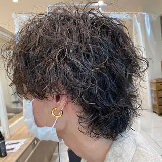 ショート パーマ 骨格・生え癖補正✂︎ ウエモト タクのヘアスタイル