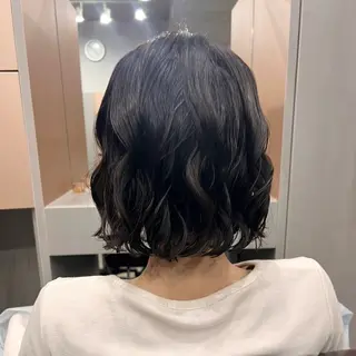 ミディアム パーマ ボブパーマ/ パーマ/ 田中育斗のヘアスタイル