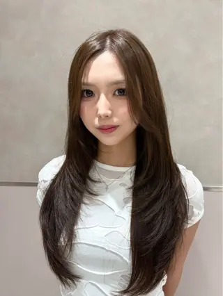 ロング 銀座/レイヤー/ 透明感カラー✨りくのヘアスタイル