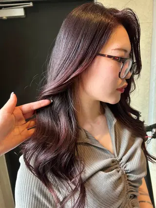 ロング ️💜akari💜 ハイトーン/レイヤーのヘアスタイル