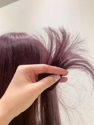 ミディアム カラー ヘアアレンジ 色落ちまでキレイに！ ！女性サロンのヘアスタイル