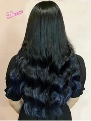 ロング カラー ヘアアレンジ 大阪レミーエクステ チビ編み込みのヘアスタイル