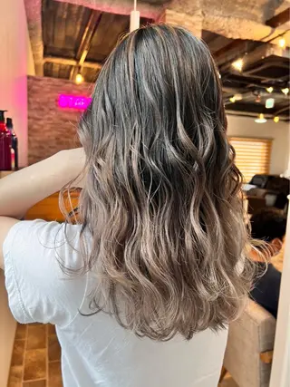 ロング カラー ヘアカラー&縮毛矯正 STAR☆RIVERのヘアスタイル