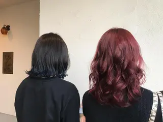 ミディアム カラー 山下 襟華のヘアスタイル